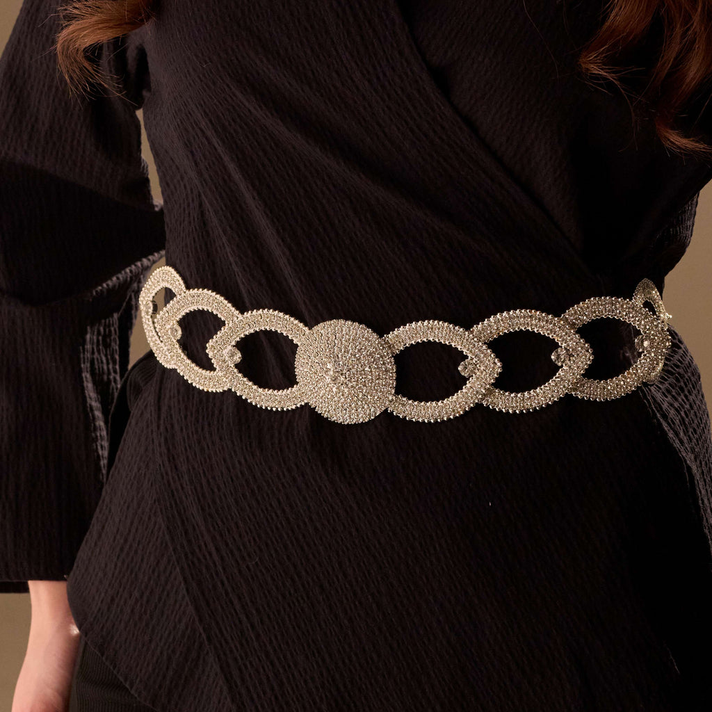 Elegant Silver Wedding Belt- Bridal Sash Belt, Jeweled  Belt