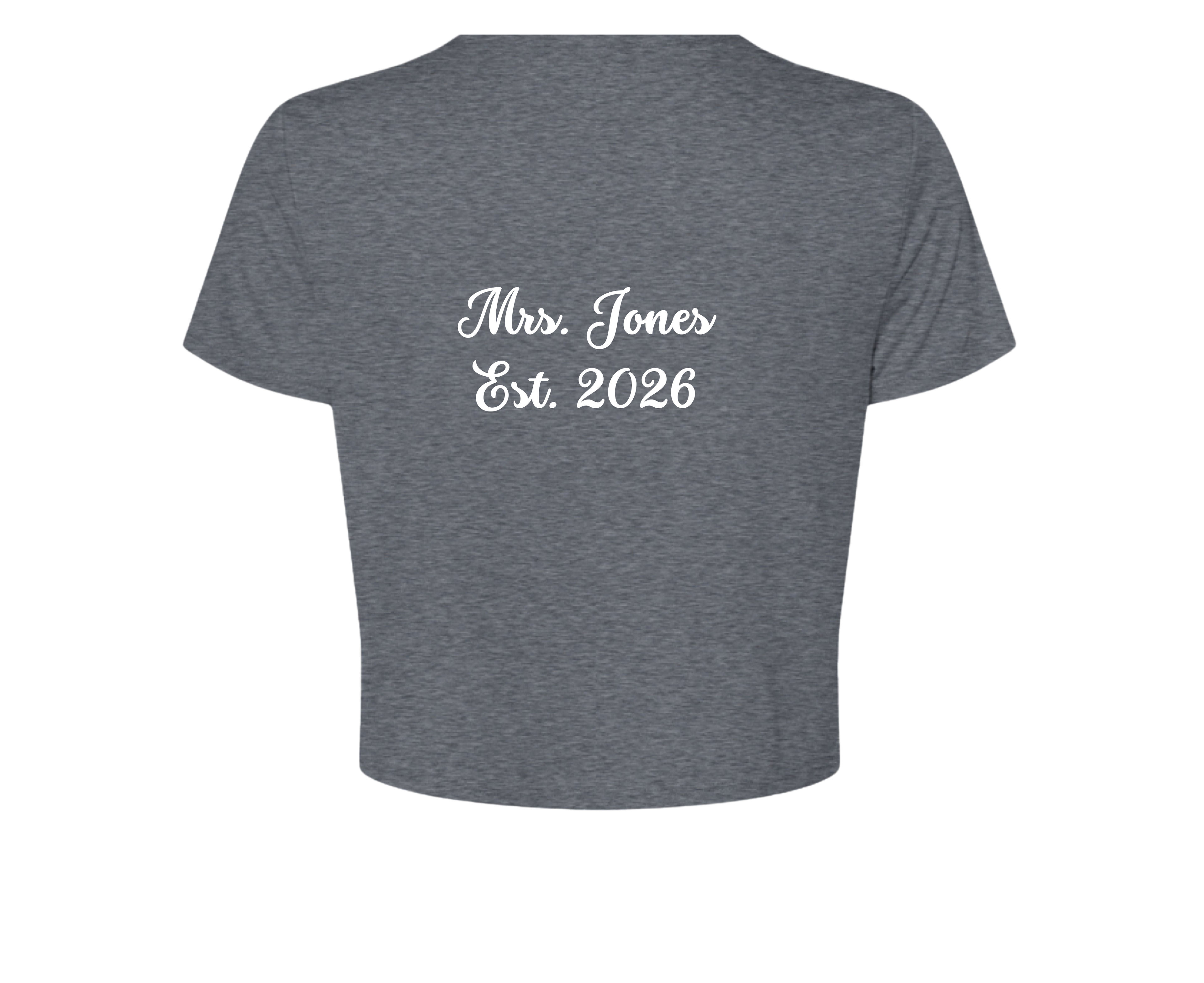 Customizable: Bride Interlocking Rings Cropped Tee