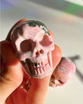 Rhodonite Skull