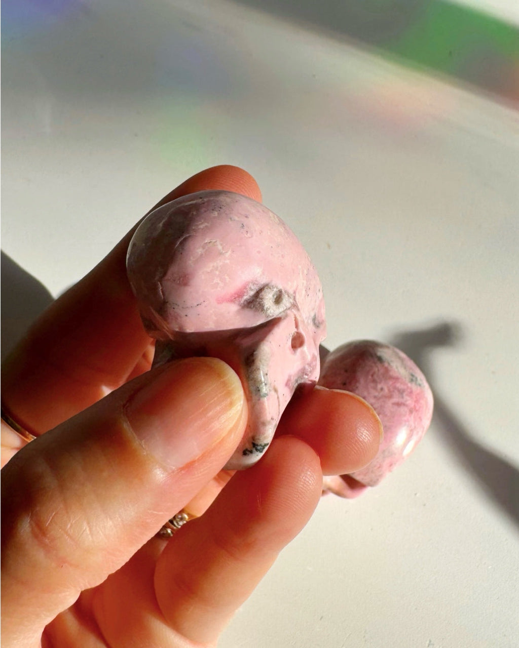 Rhodonite Skull