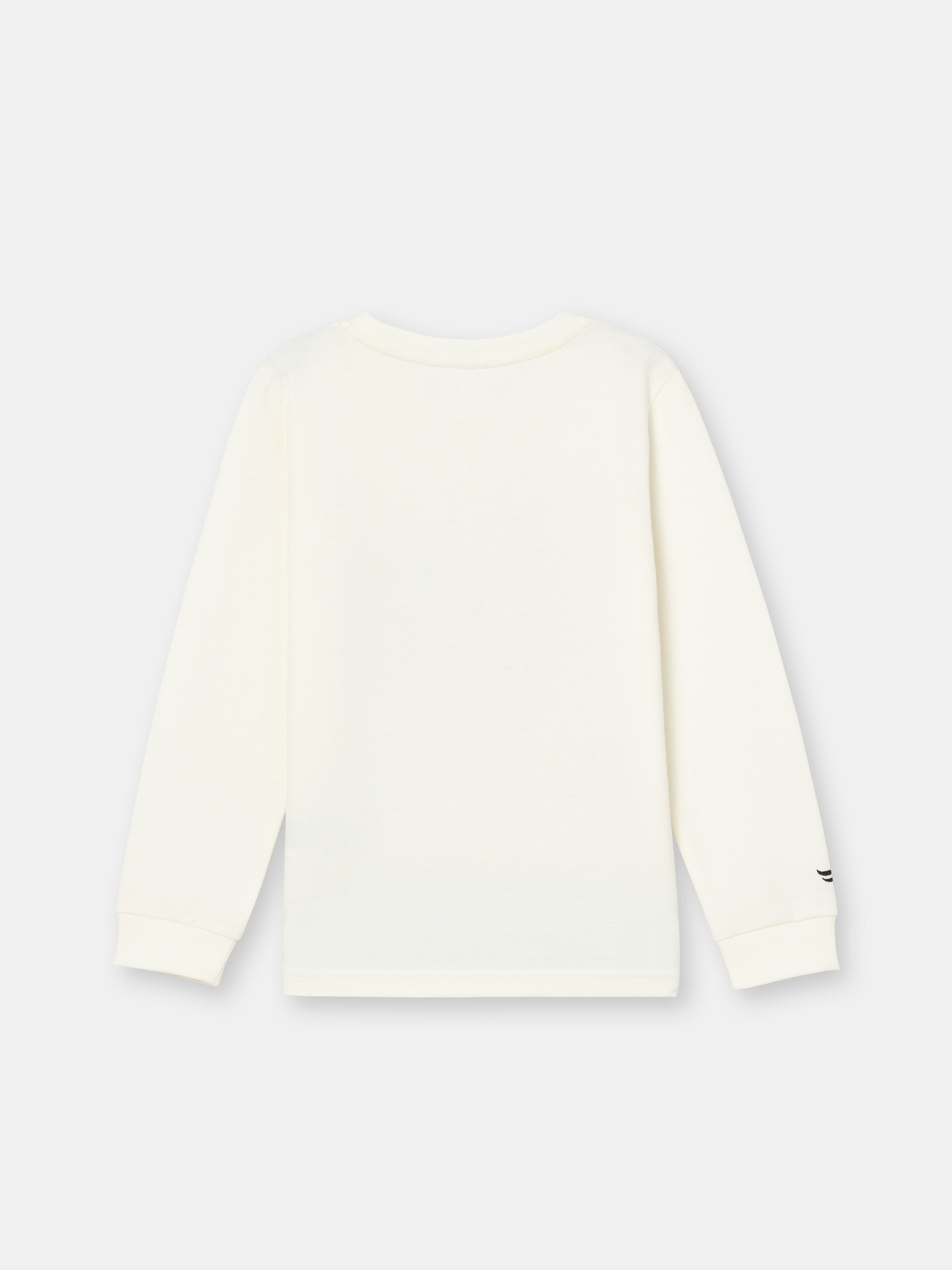 Long Sleeve T-Shirt with (Sky) Phrase - White