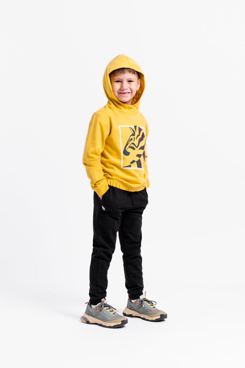 Solid Stitched Pocket Joggers with Drawstring Waistband - Black