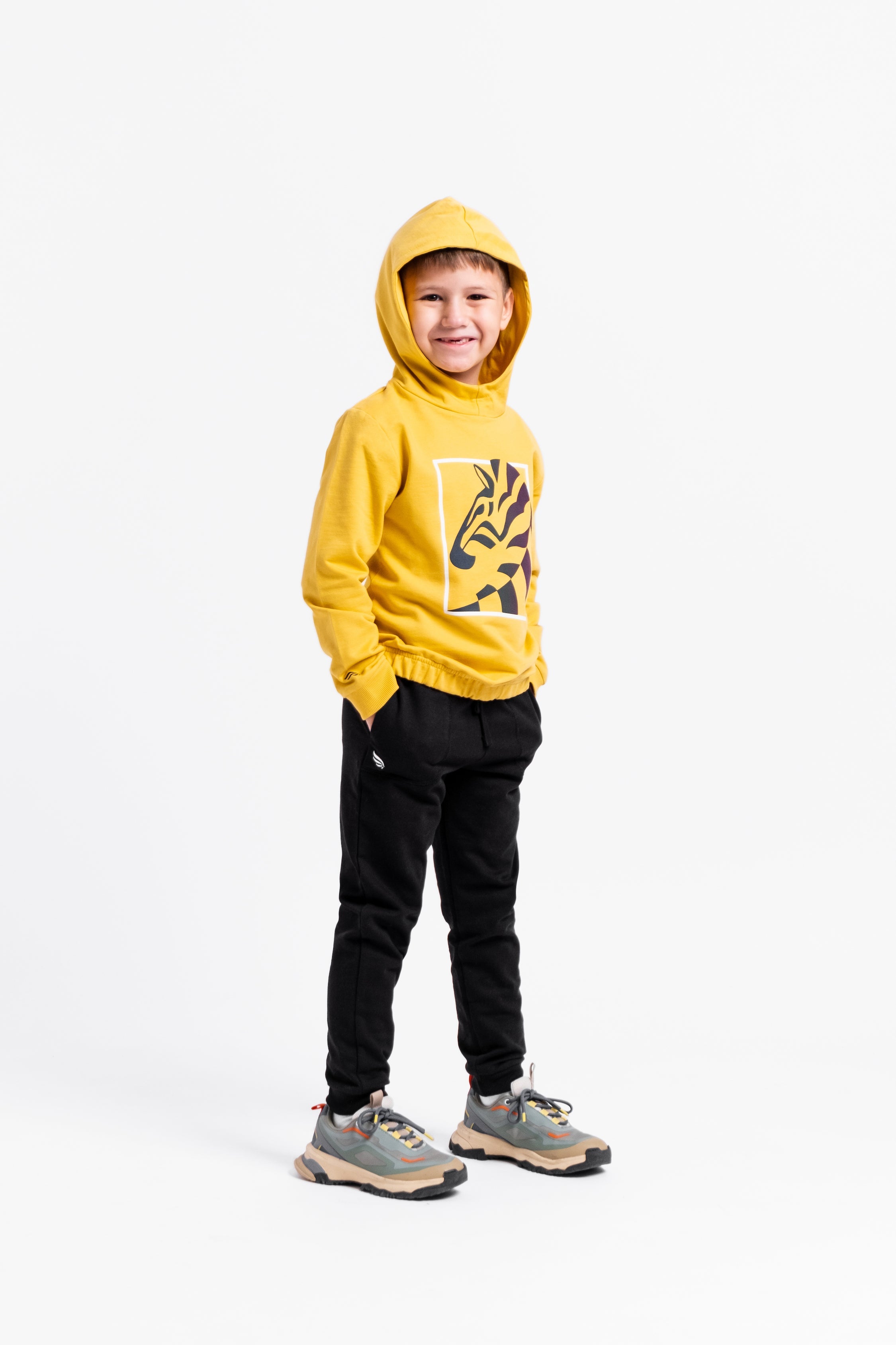 Solid Stitched Pocket Joggers with Drawstring Waistband - Black