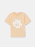 Short Sleeve T-Shirt with (Sky) Phrase - Brown