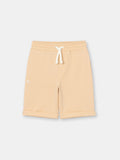 Solid Pocket Shorts with Drawstring Waistband - Brown