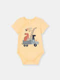 Short Sleeve Dino Adventure Bodysuit  - - Yellow
