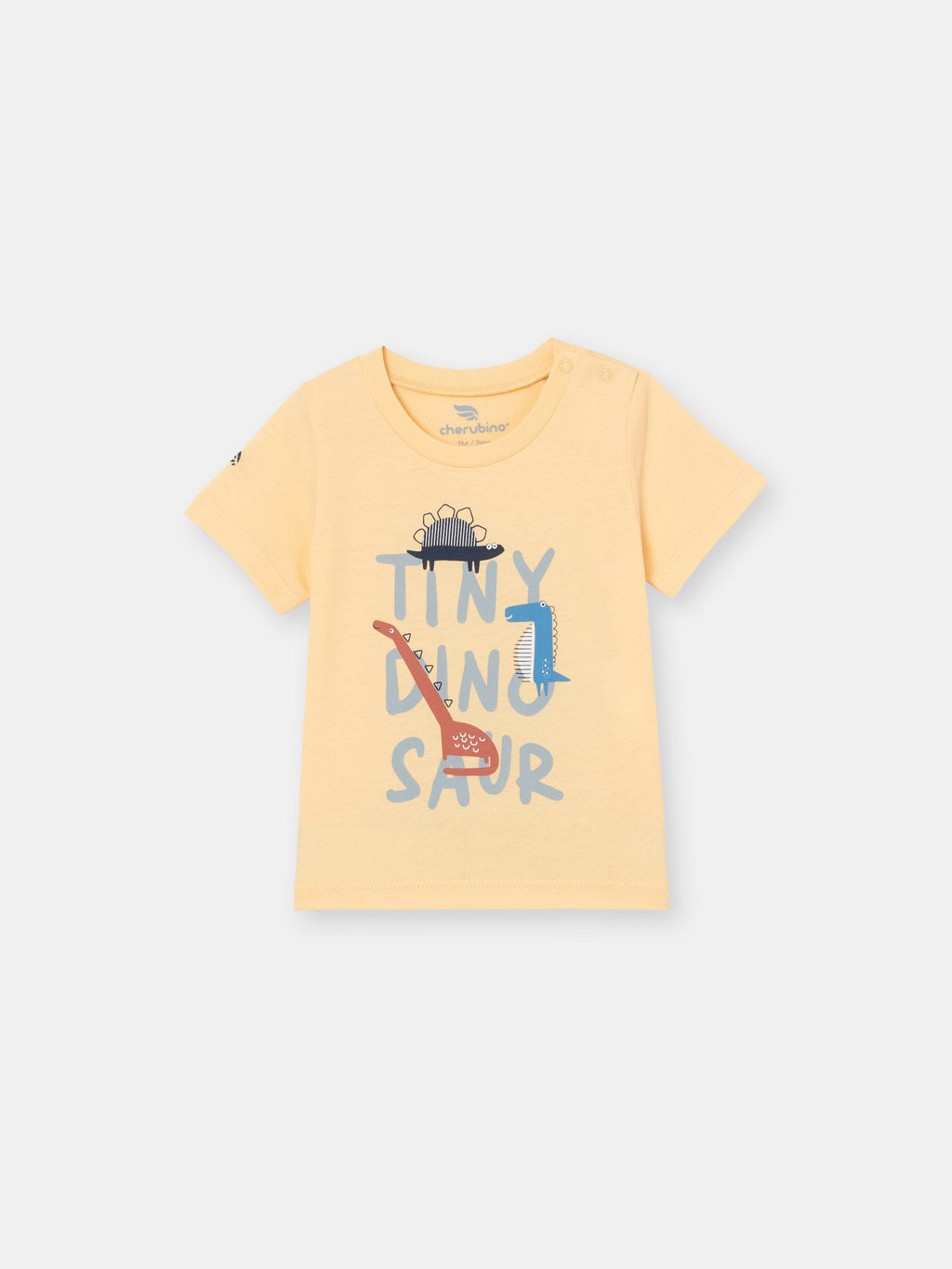 Short Sleeve T-Shirt with (Tiny Dino) Graphic - Yellow