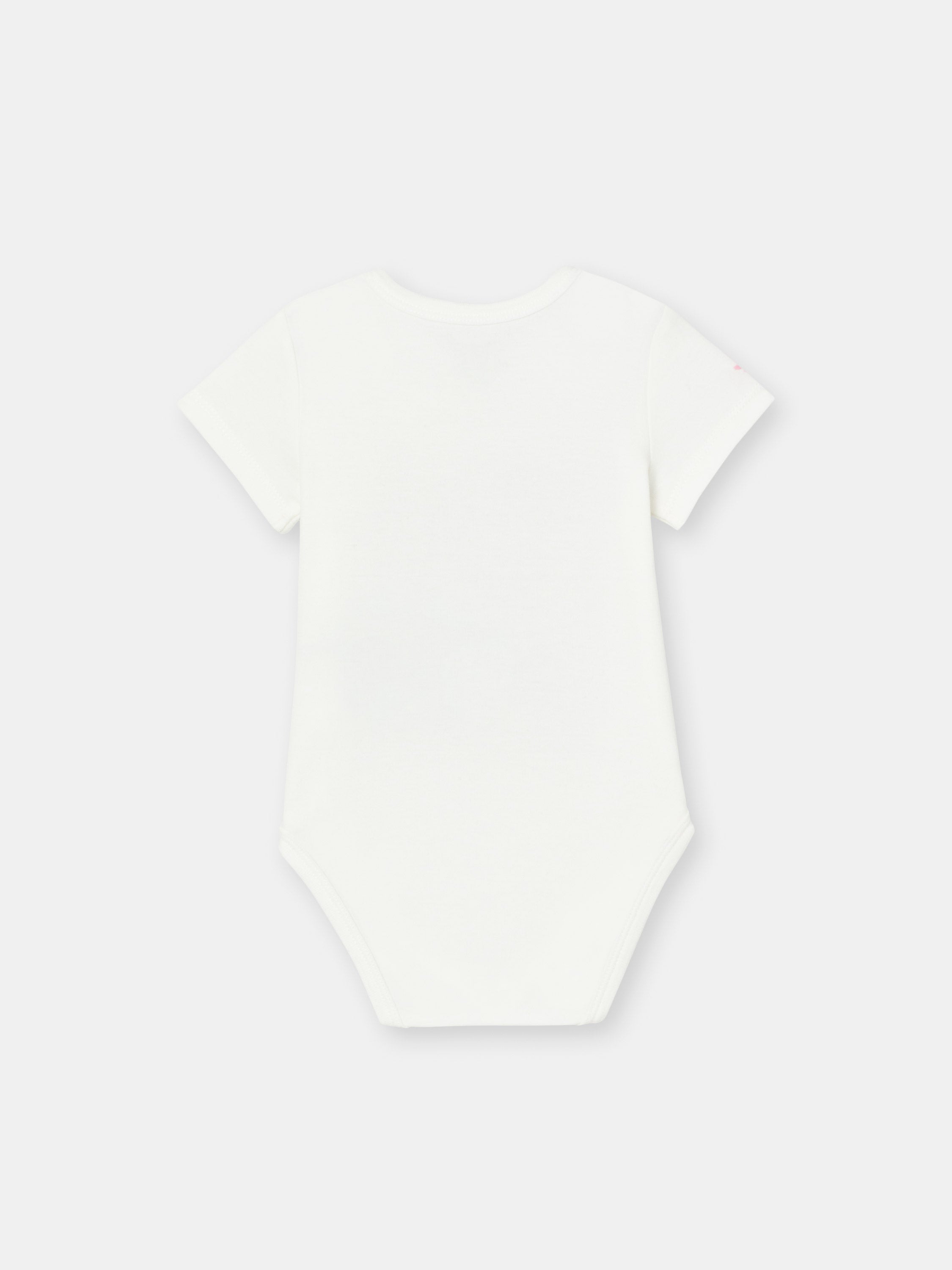 Short Sleeve Wrap Front Bodysuit with (Masterpiece) Phrase Graphic - White