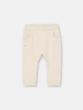 Ruffle Pocket Ribbed Cuff Joggers (in Solid) - Ecru