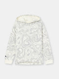 Hoodie Sweatshirt in (Galaxy) Pattern - White