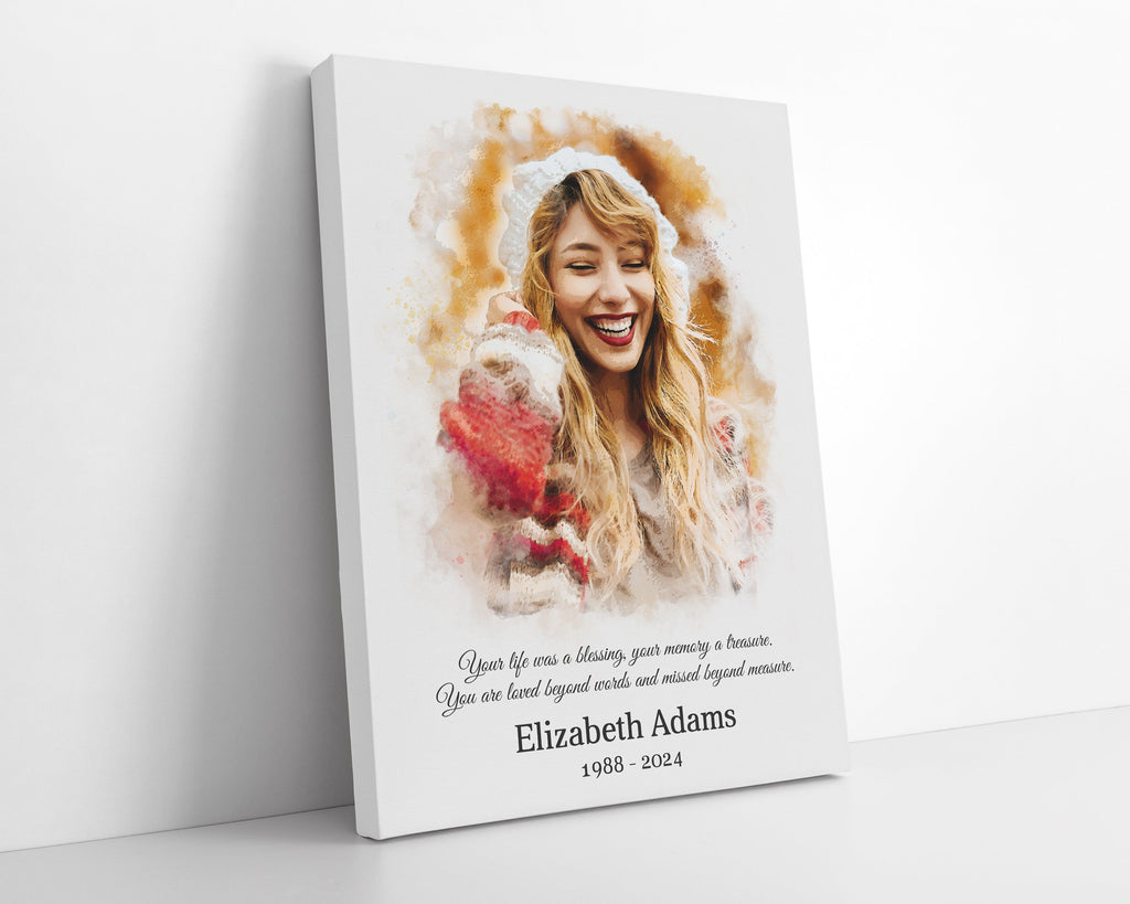 Custom Watercolor Memorial Portrait