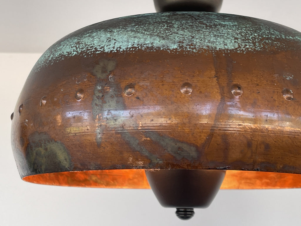Copper Farmhouse Ceiling Light | 10" Wide