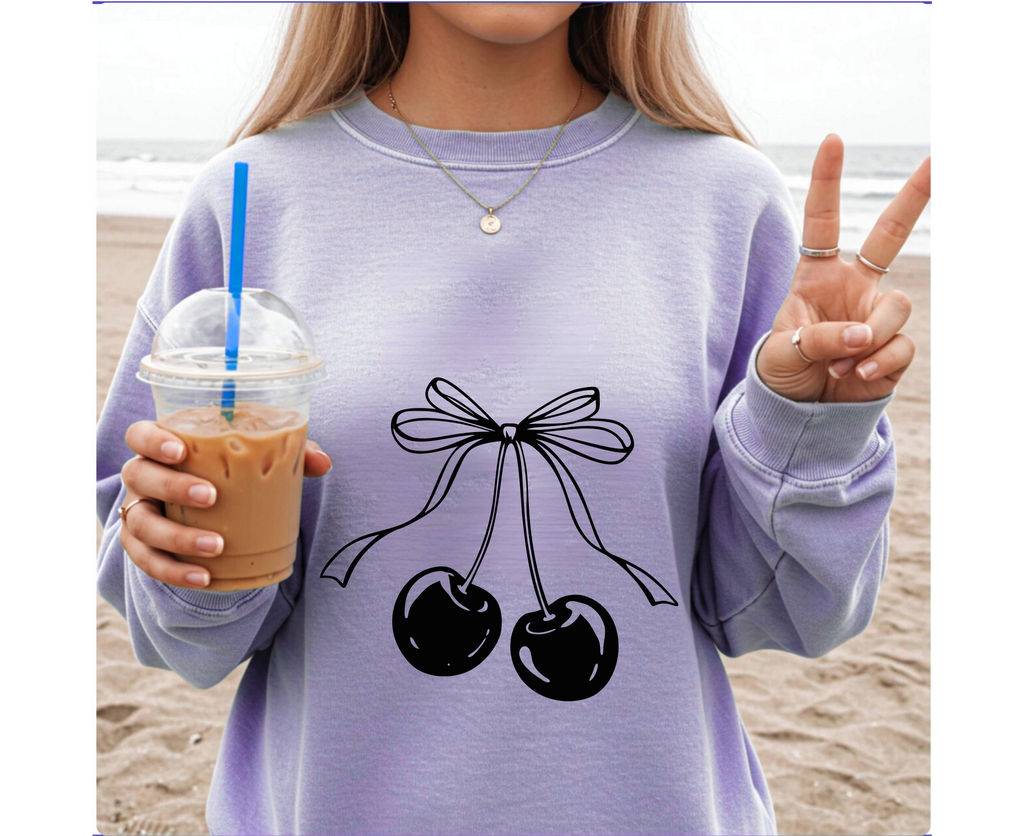 Customizable: Coquette Cherry Crewneck Sweatshirt