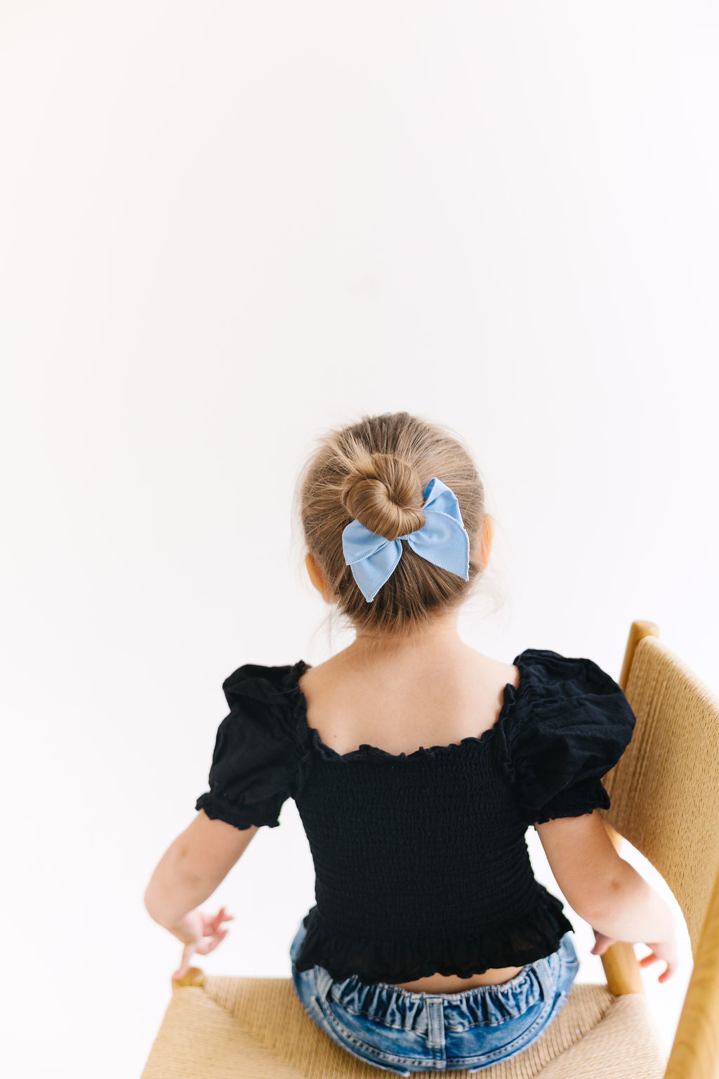 Blue Solid Small Bow