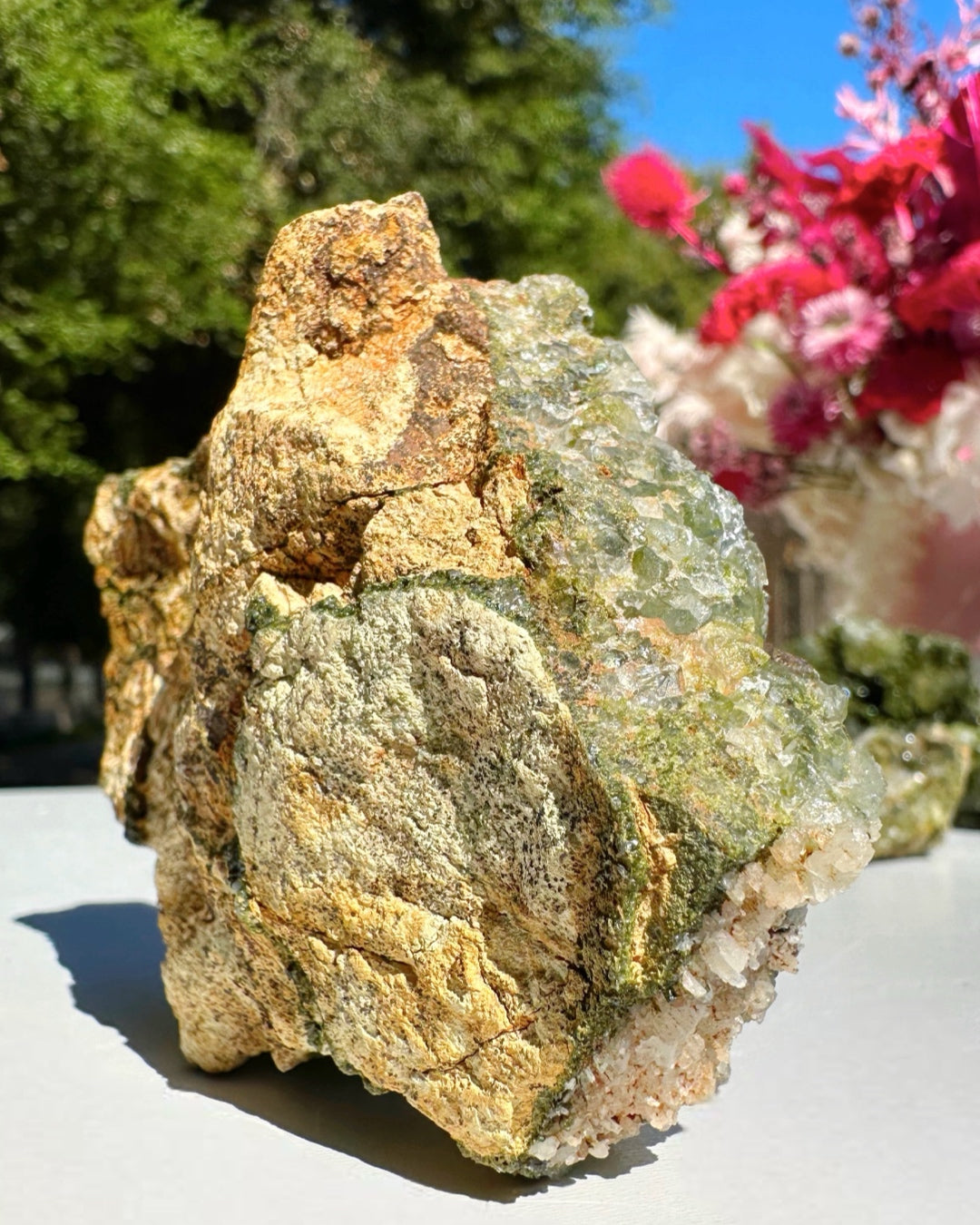 Epidote Quartz Cluster