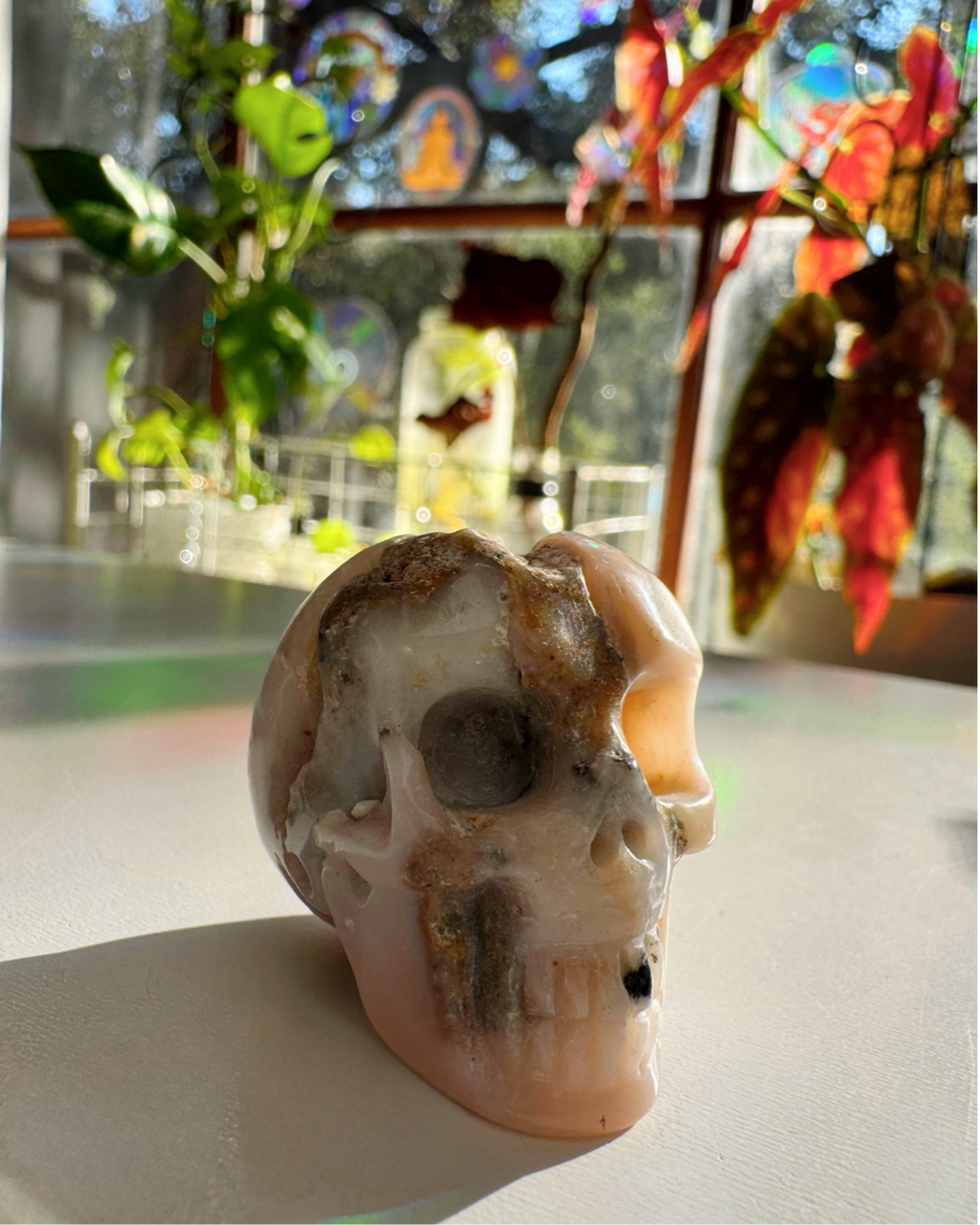 Pink Opal Skull