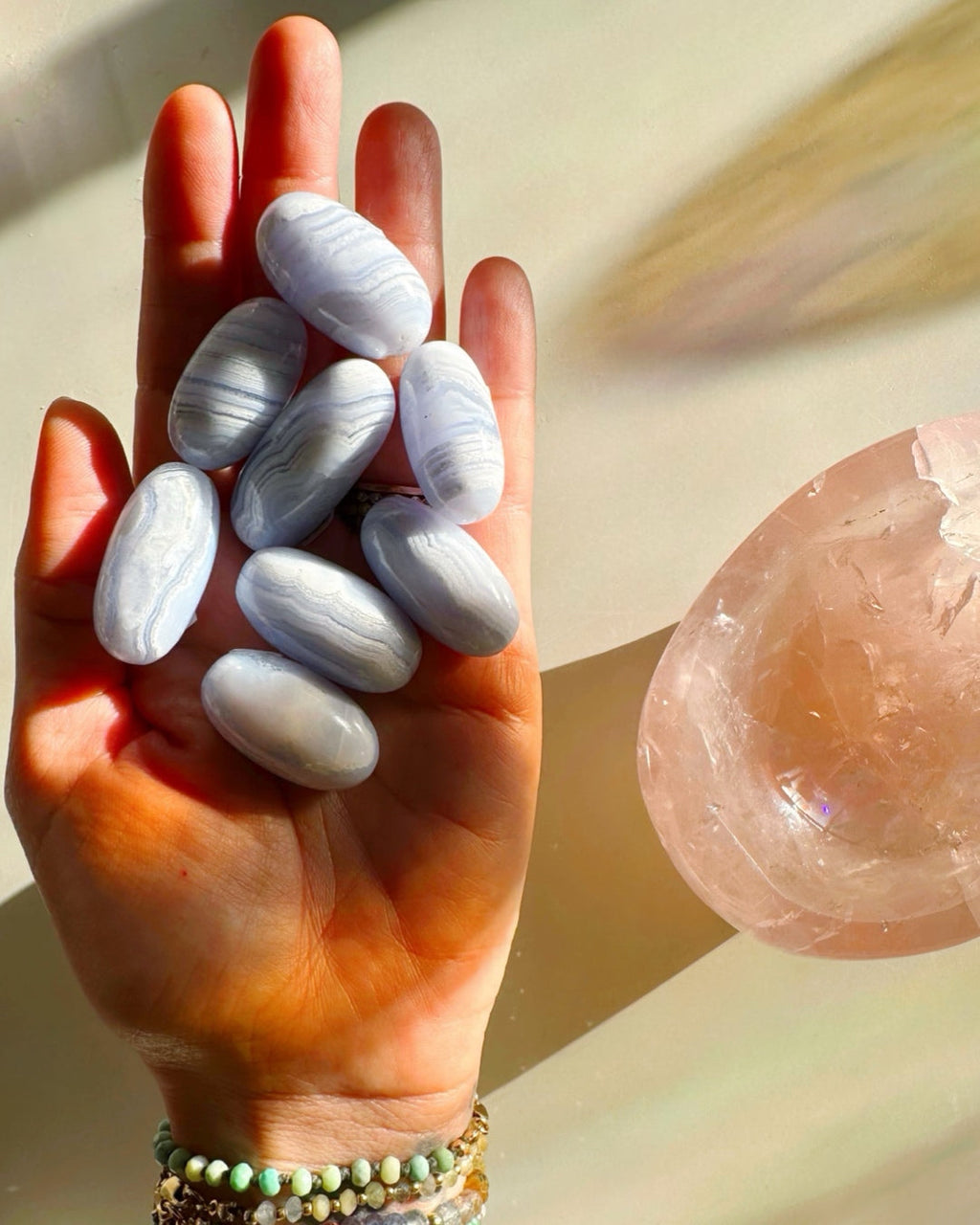 Blue Lace Agate Lingams
