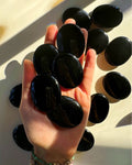 Black Obsidian Flat Palm Stones