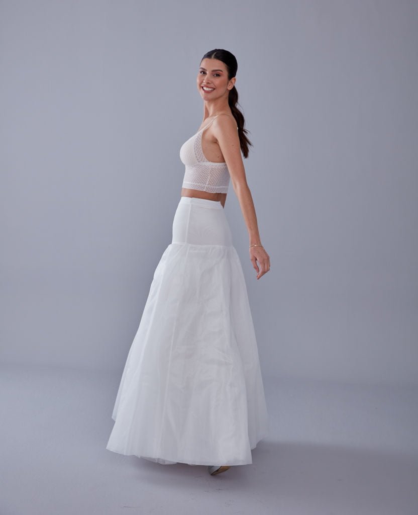 A-line Wedding Dress Underskirt, White Petticoat Skirt