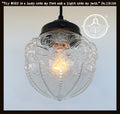 Embossed Antique Glass Globe PENDANT Lights