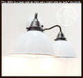 White Enamel Double Wall Light