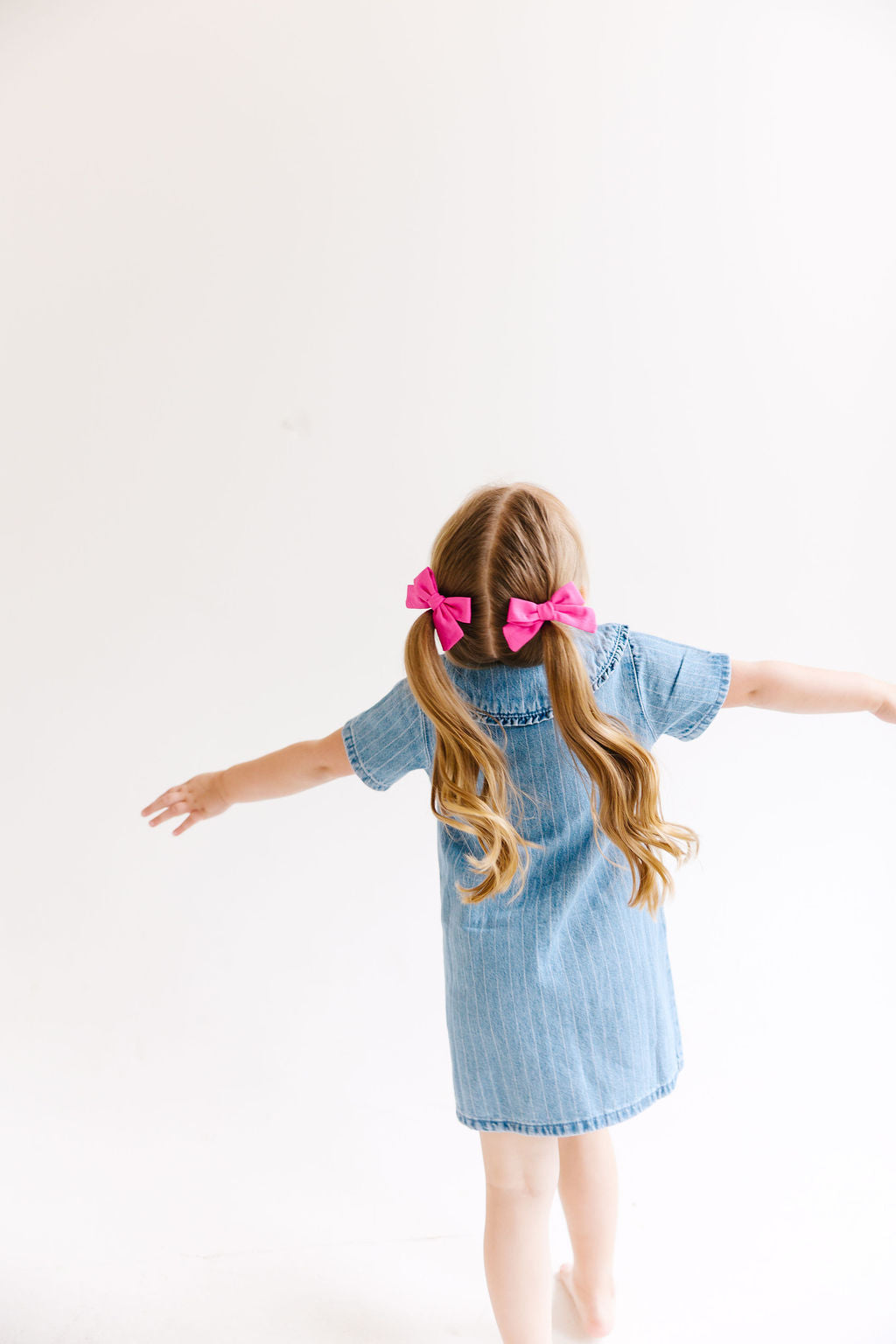 Purple Mini Solid Pinwheel Pigtail Bow Set