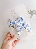 Navy KC Sporting Small Pinwheel Pigtail Bows
