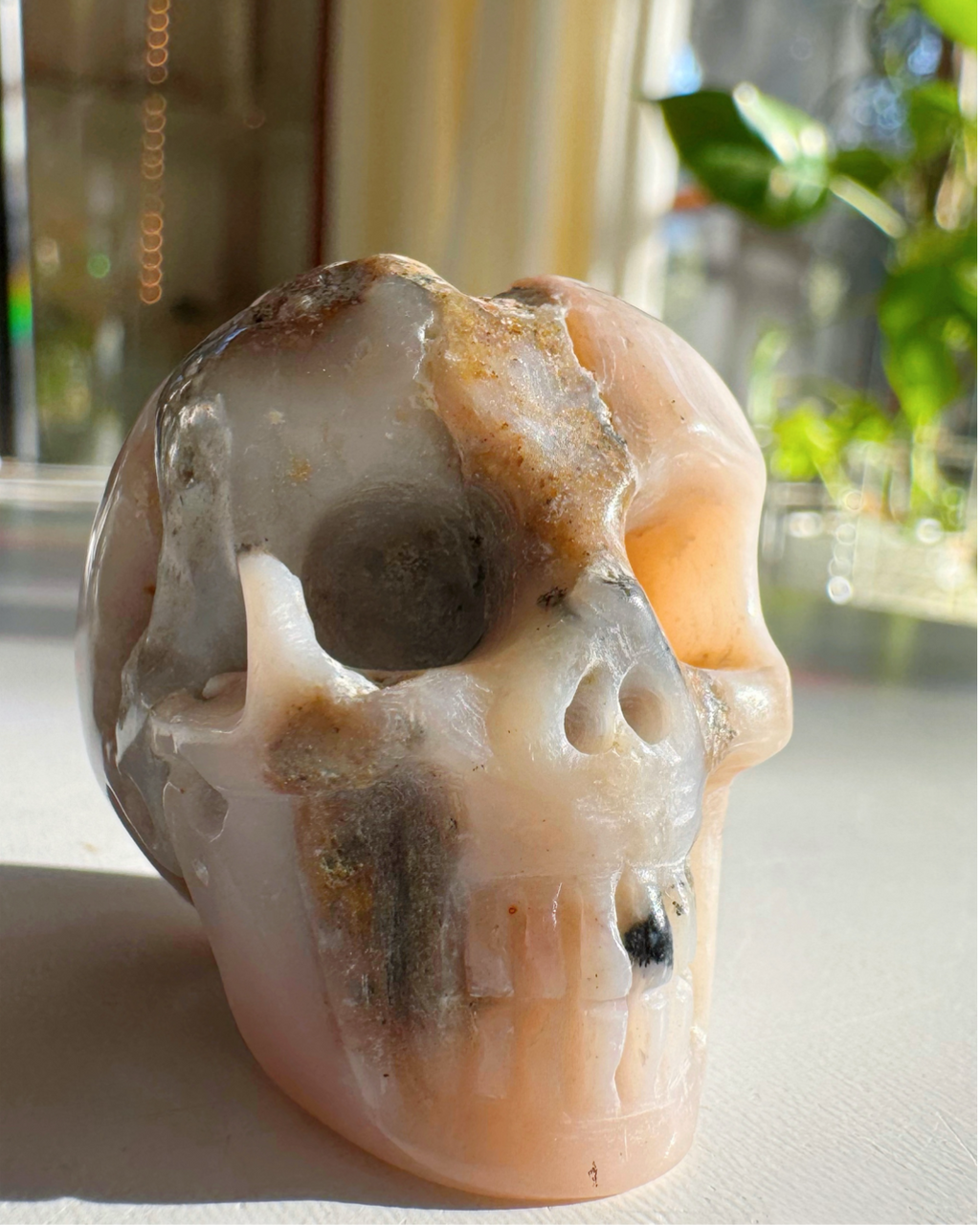 Pink Opal Skull