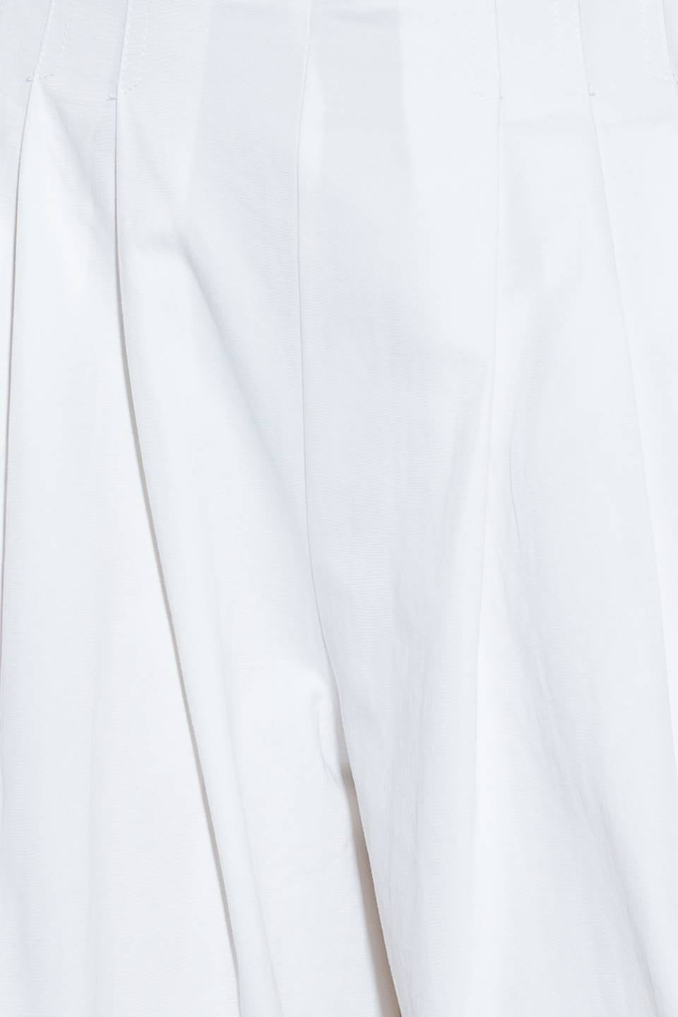 White Pleated Culottes