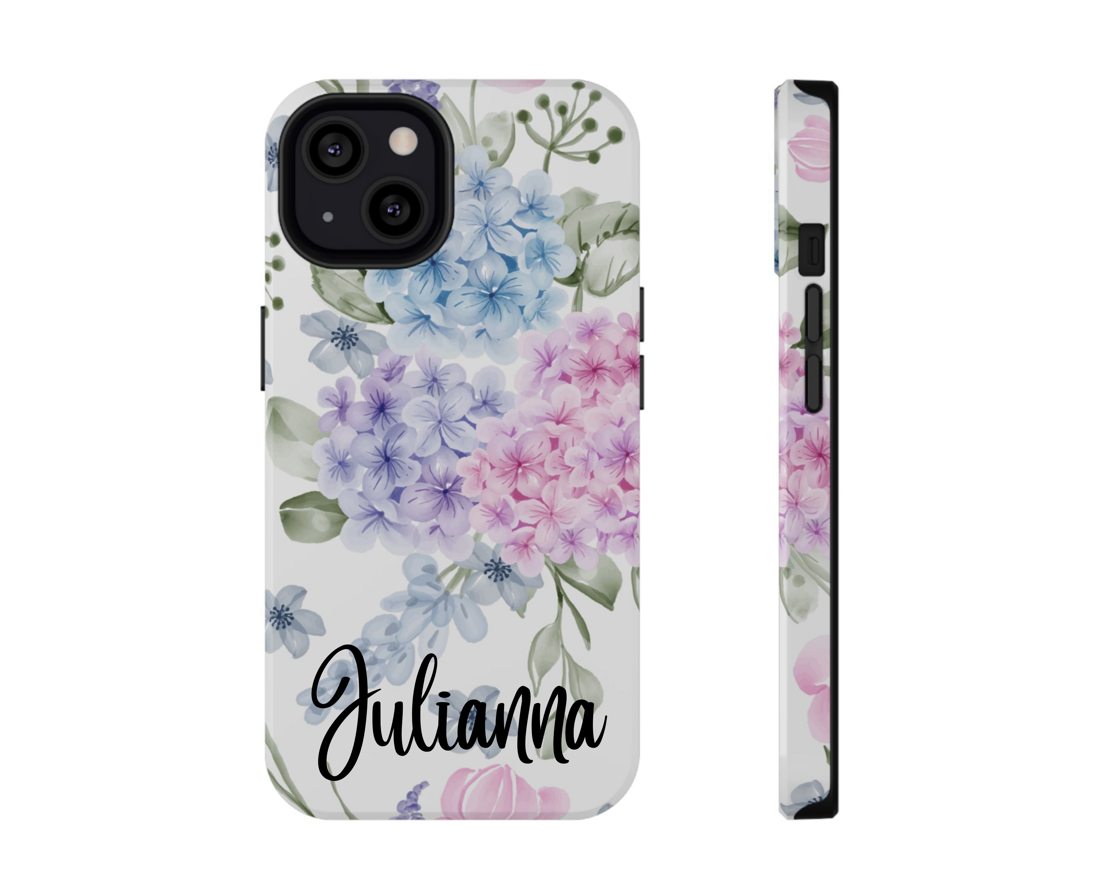 Customizable: Floral Hydrangea Impact-Resistant Phone Case