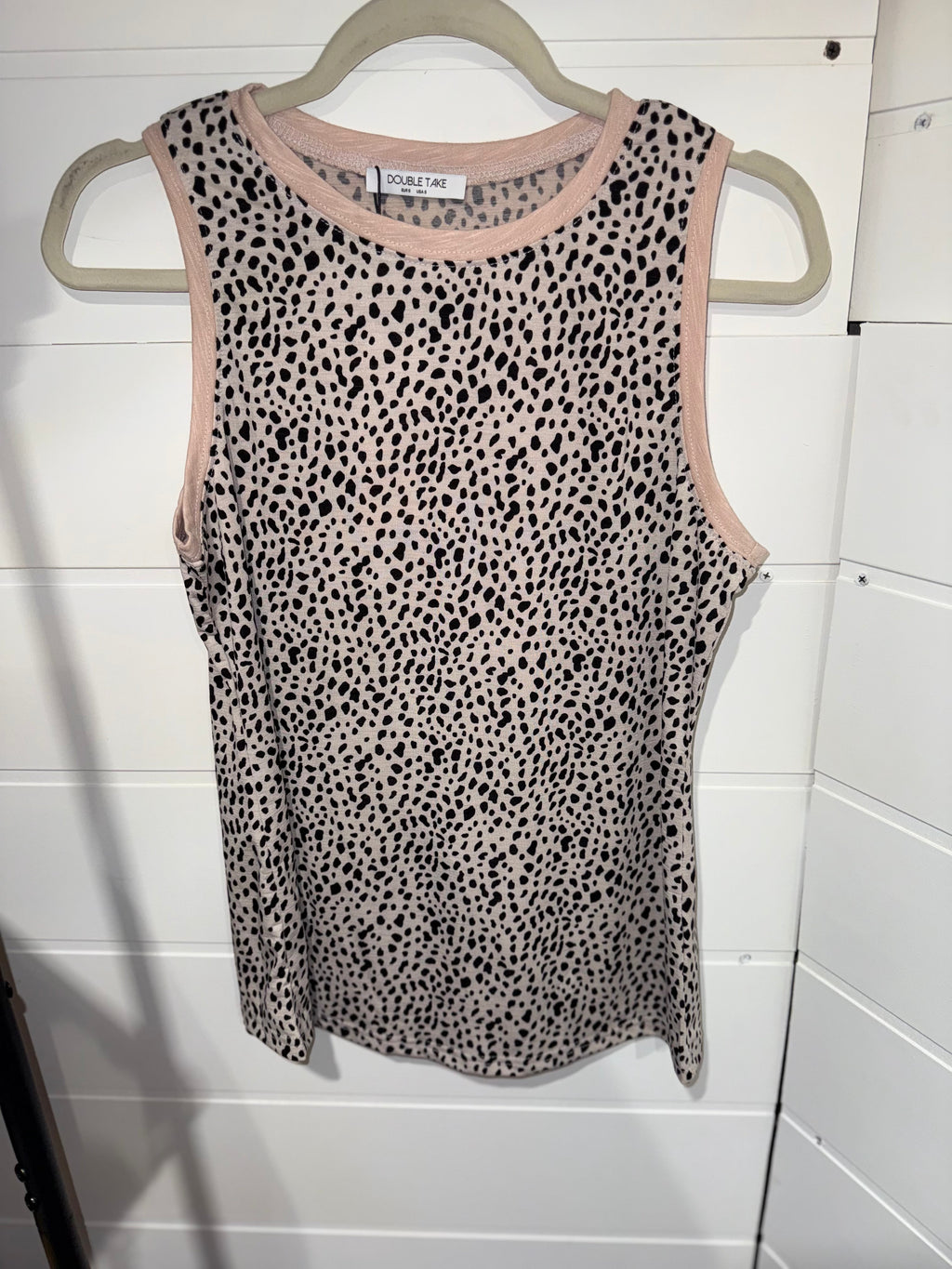 Pink Printed Round Neck Tank