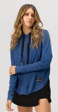 INDIGO MOON MESH HOODIE