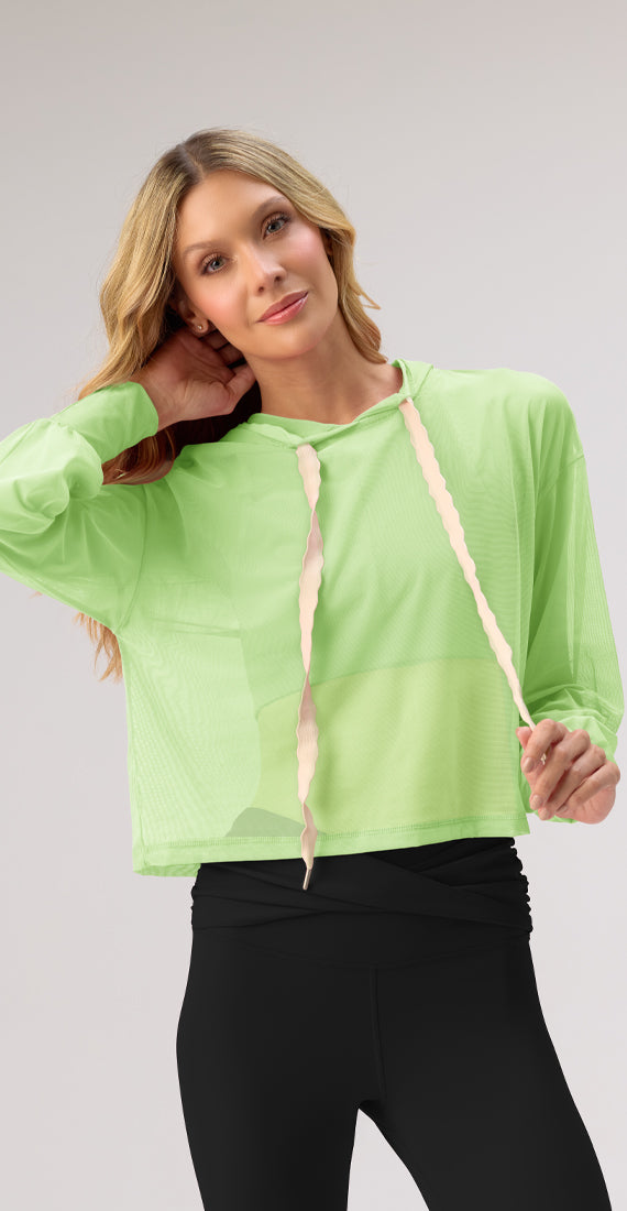 CITRUS SORBET HOODIE MESH