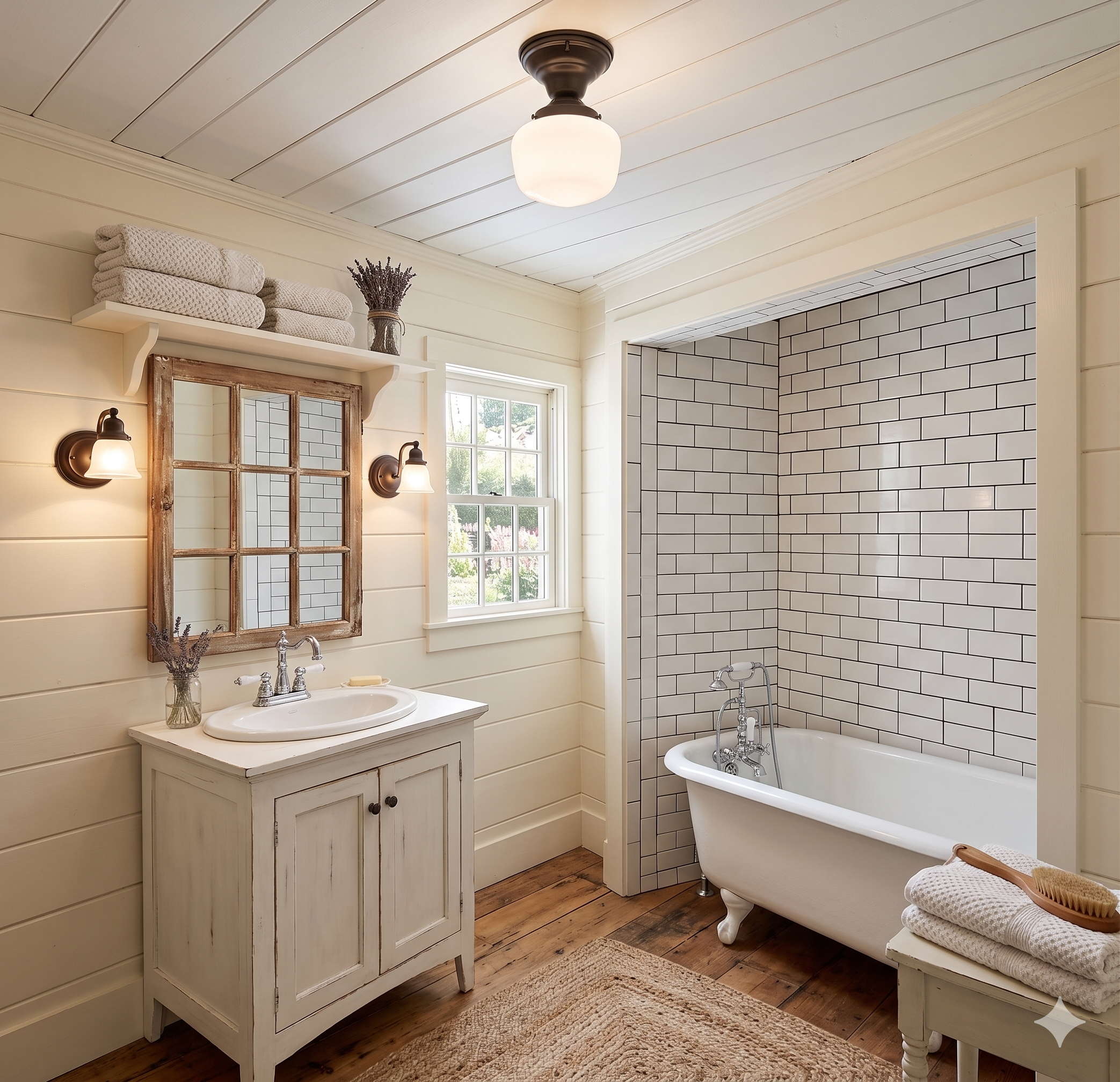 Antique Opal Simple Milk Glass Schoolhouse Ceiling Light | 6" Semi-Flush