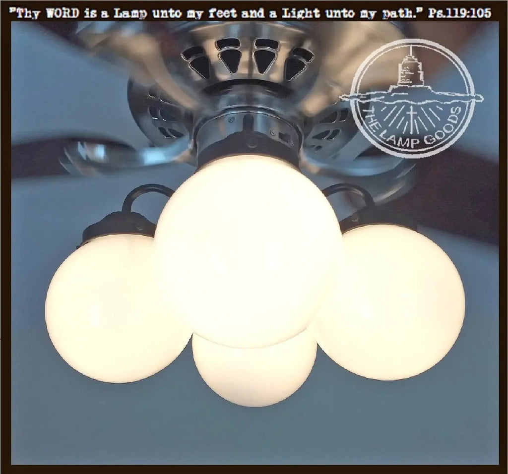 Modern Milk Glass Ceiling Fan LIGHT KIT