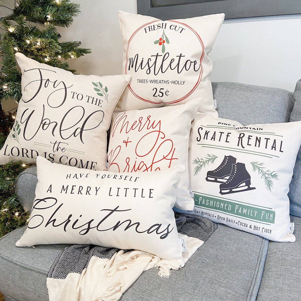 Merry Little Christmas #5 Pillow Cover 12x20 inch