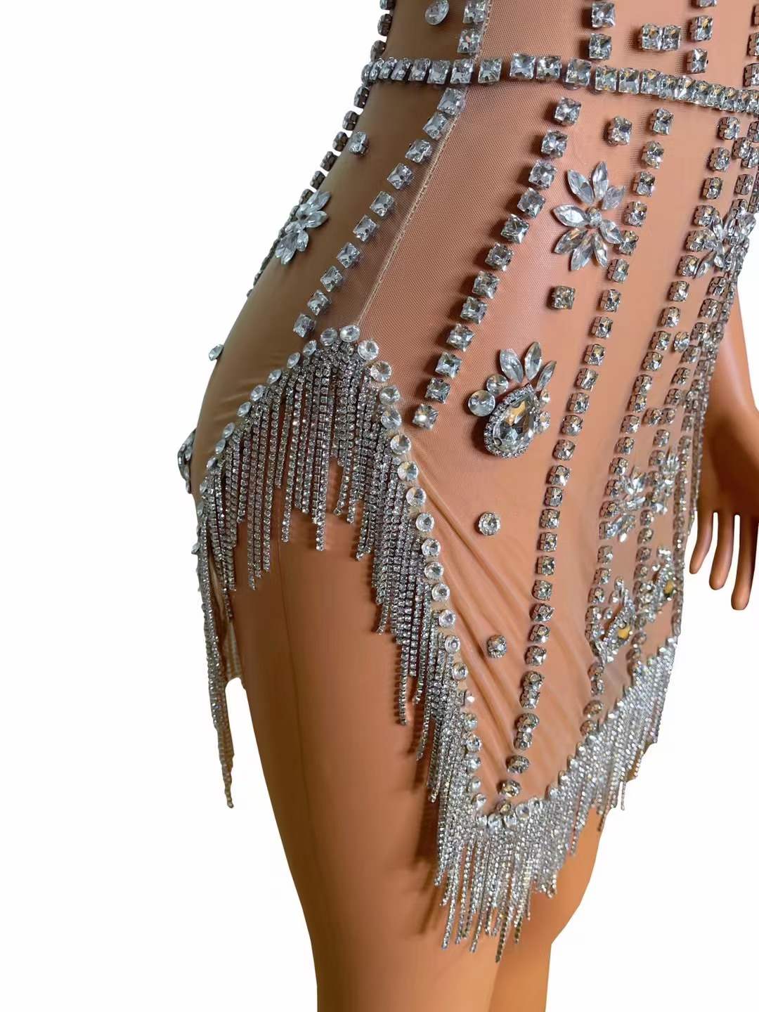 Beaded Mesh Dress Women's
