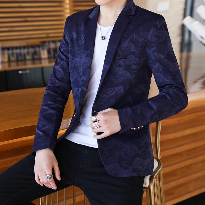 Blazer Slim Fit Single-button Jacket Slim Fit Men's