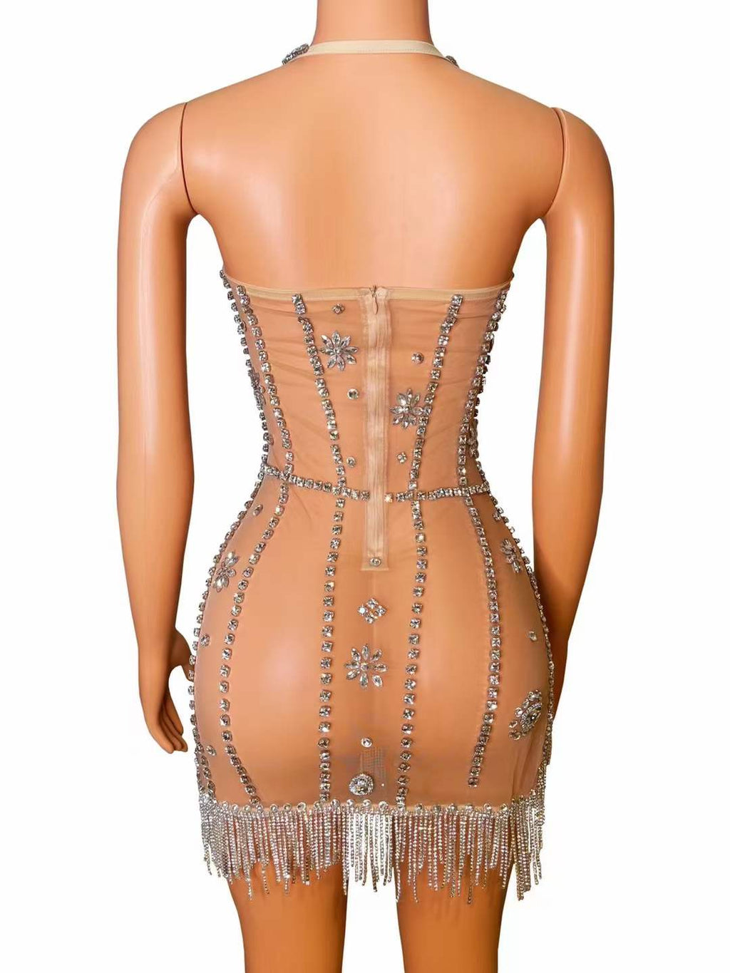Beaded Mesh Dress Women's