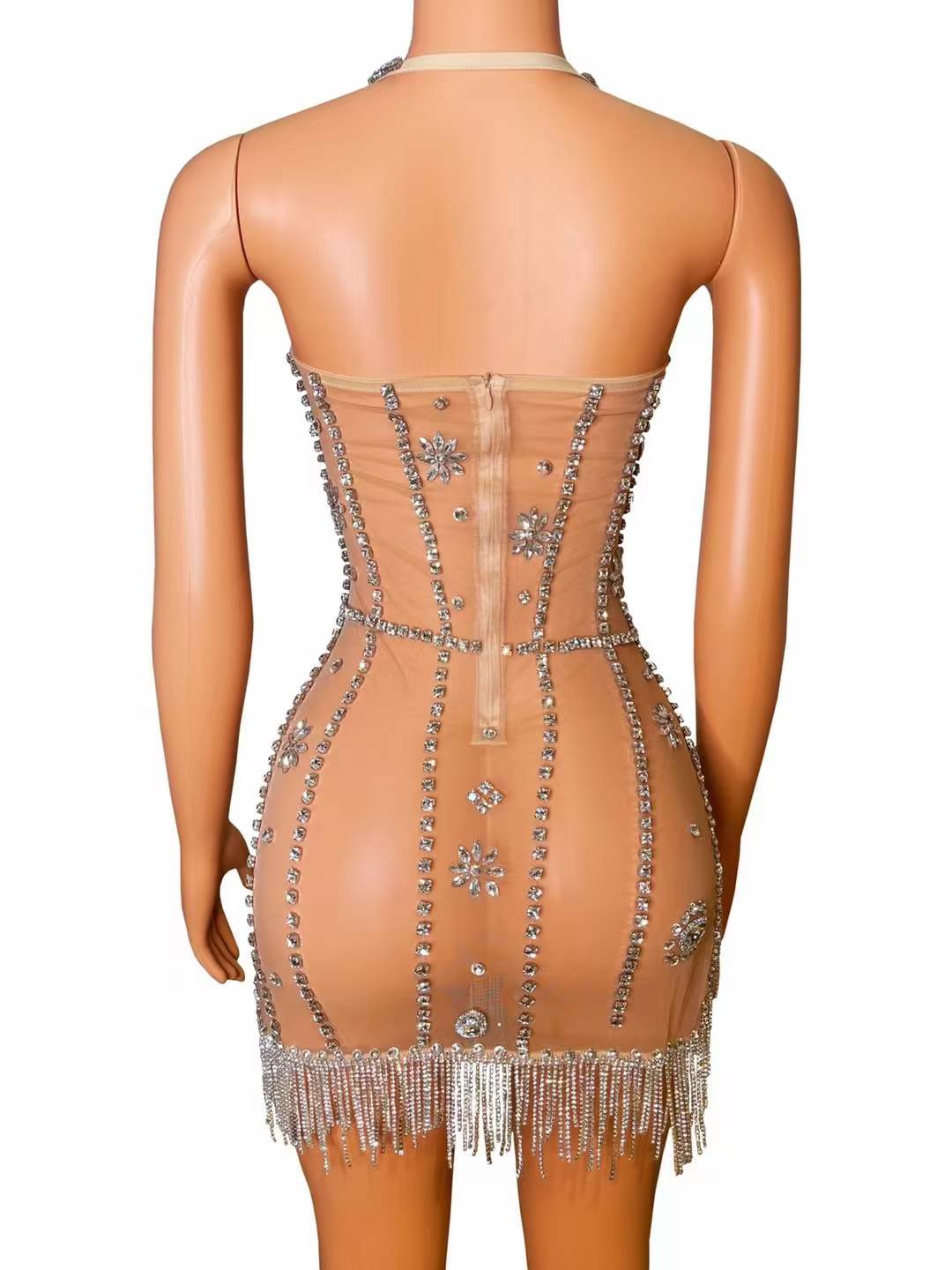 Beaded Mesh Dress Women's