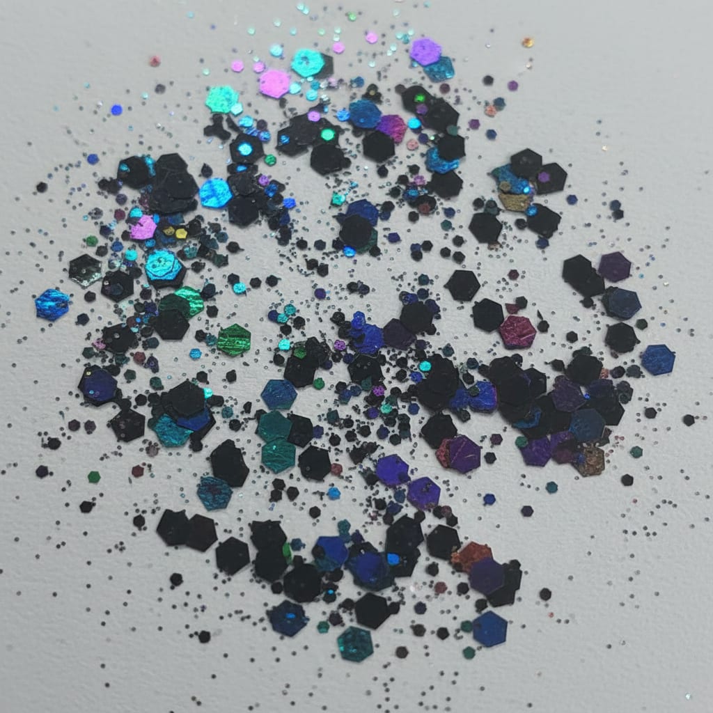 * 12-Color Chameleon Glitter Sample Pack – Iridescent, Color-Shifting, Multi-Size Craft Glitter Set