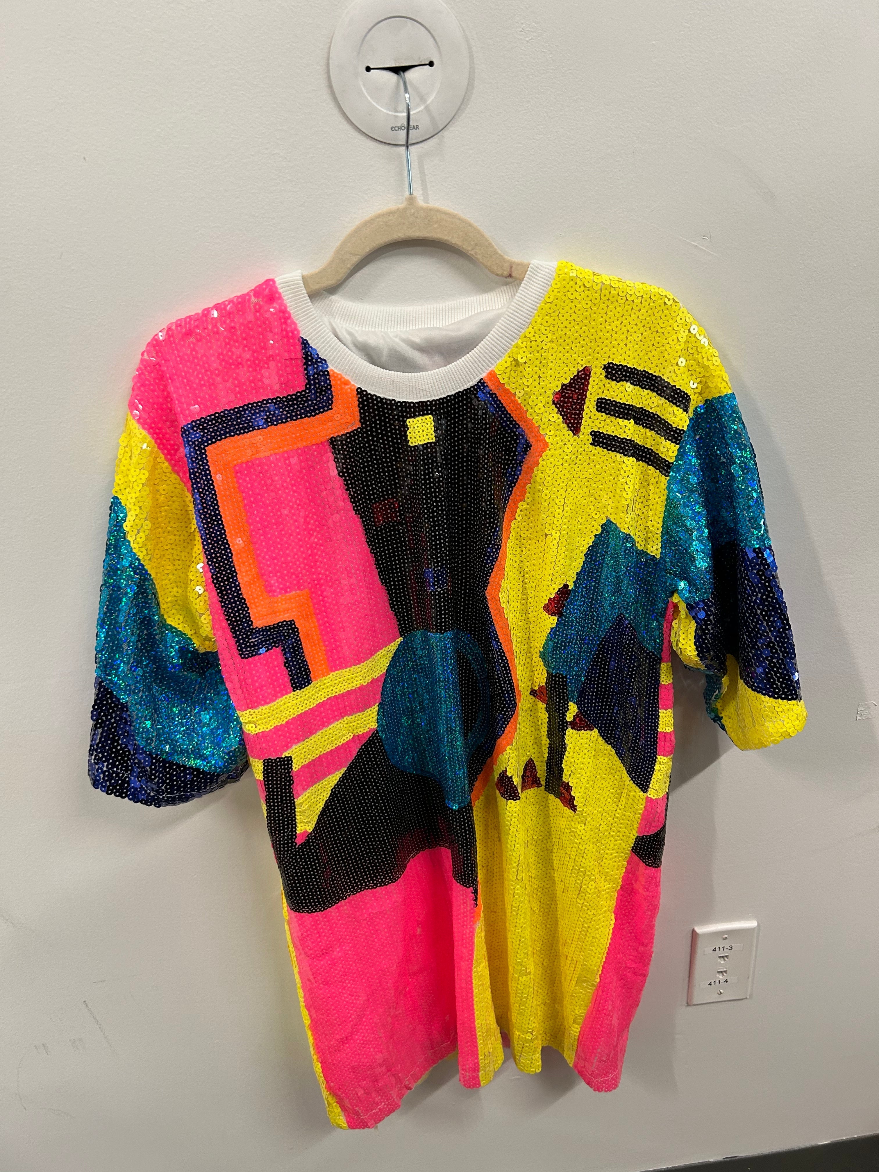 The Electric Geometric Sequin Top
