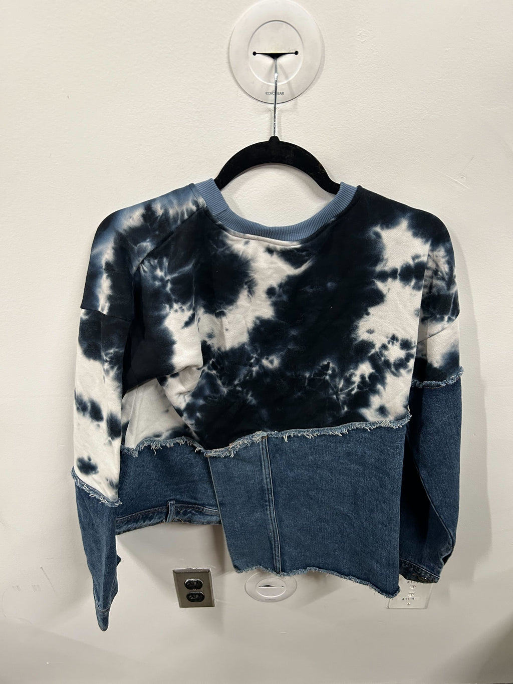Reconstructed Tie-Dye & Denim Sweatshirt