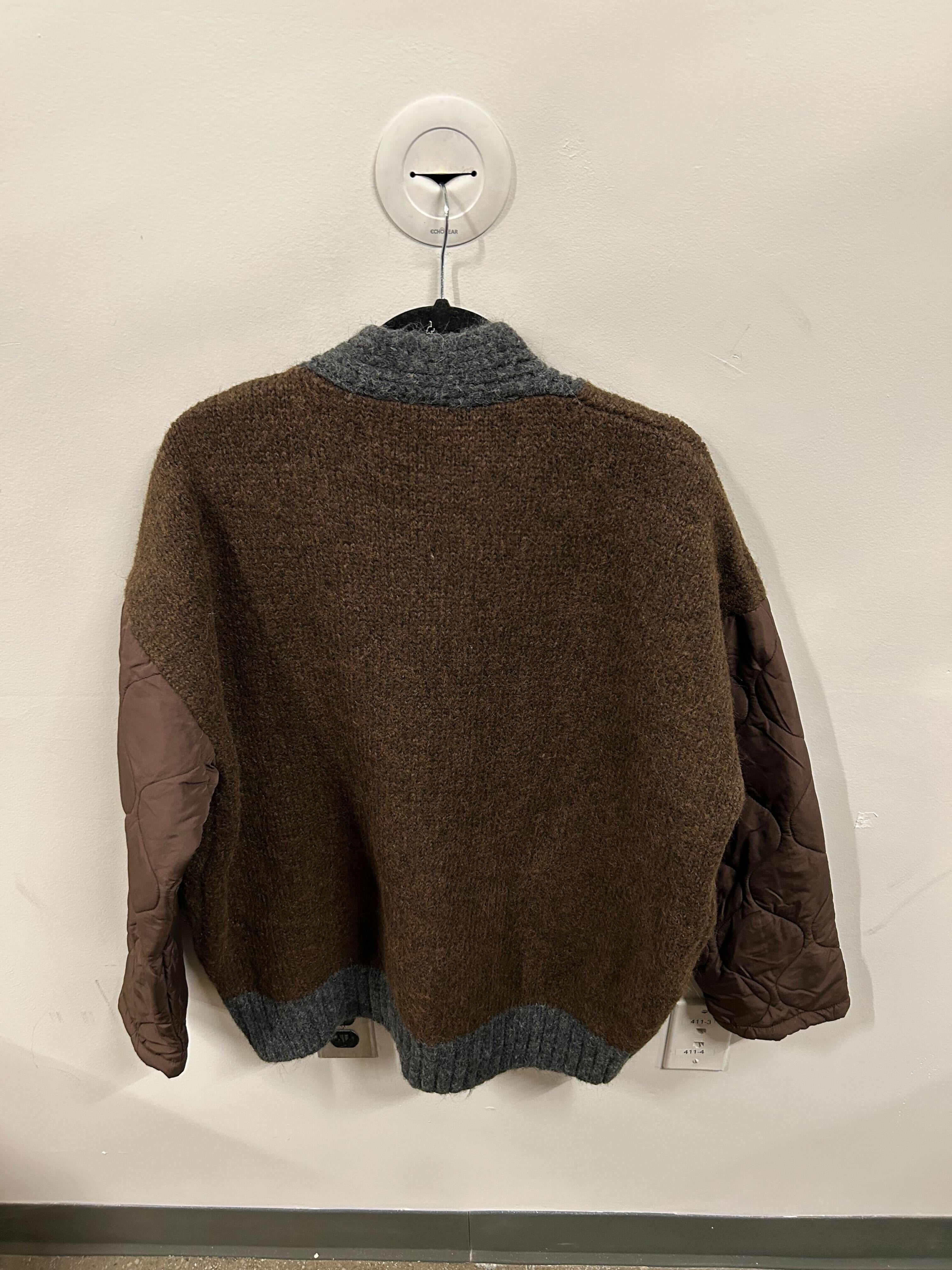 Mixed-Media Knit & Quilted Jacket