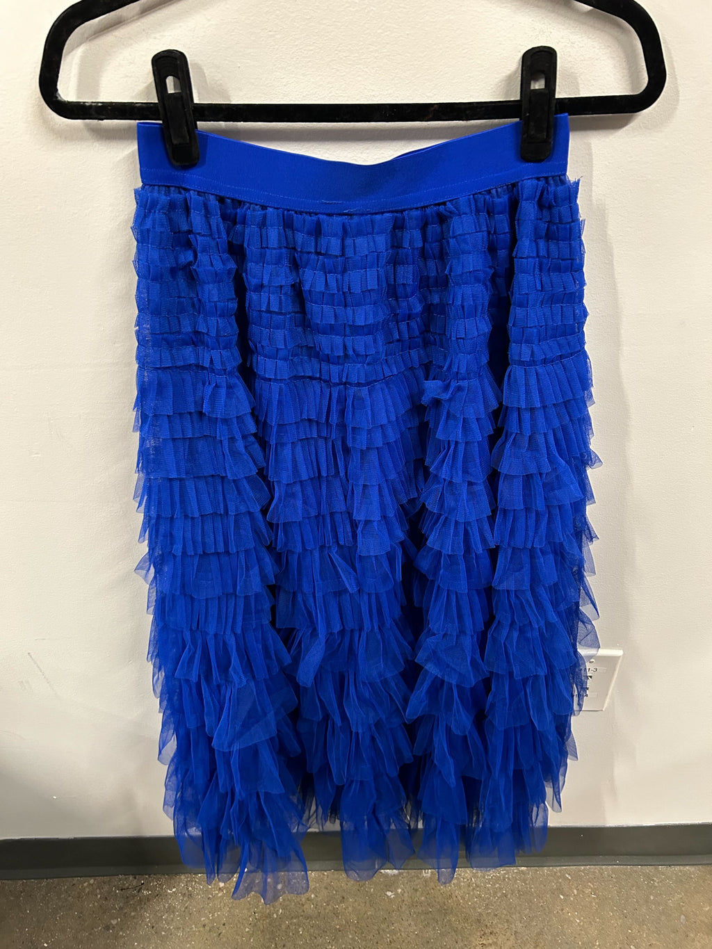 The Cobalt Tulle Ruffle Skirt