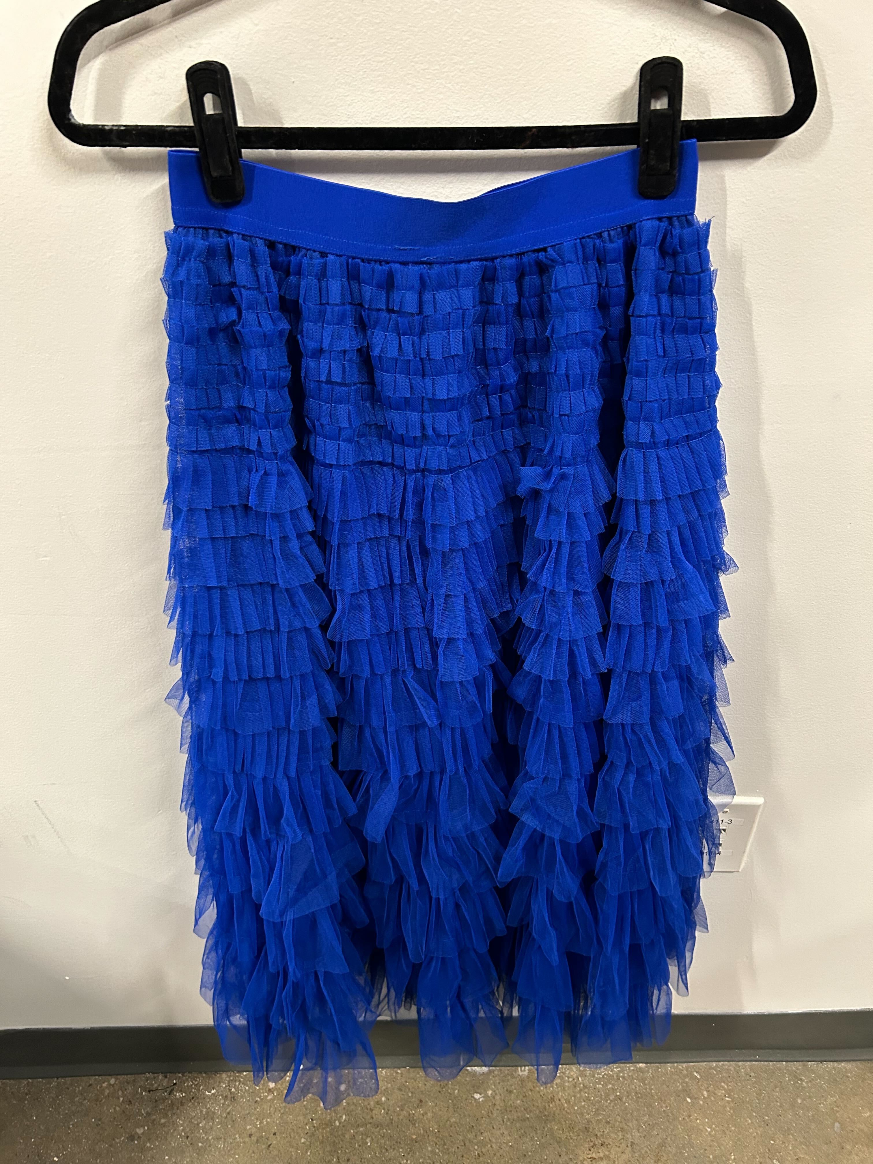 The Cobalt Tulle Ruffle Skirt
