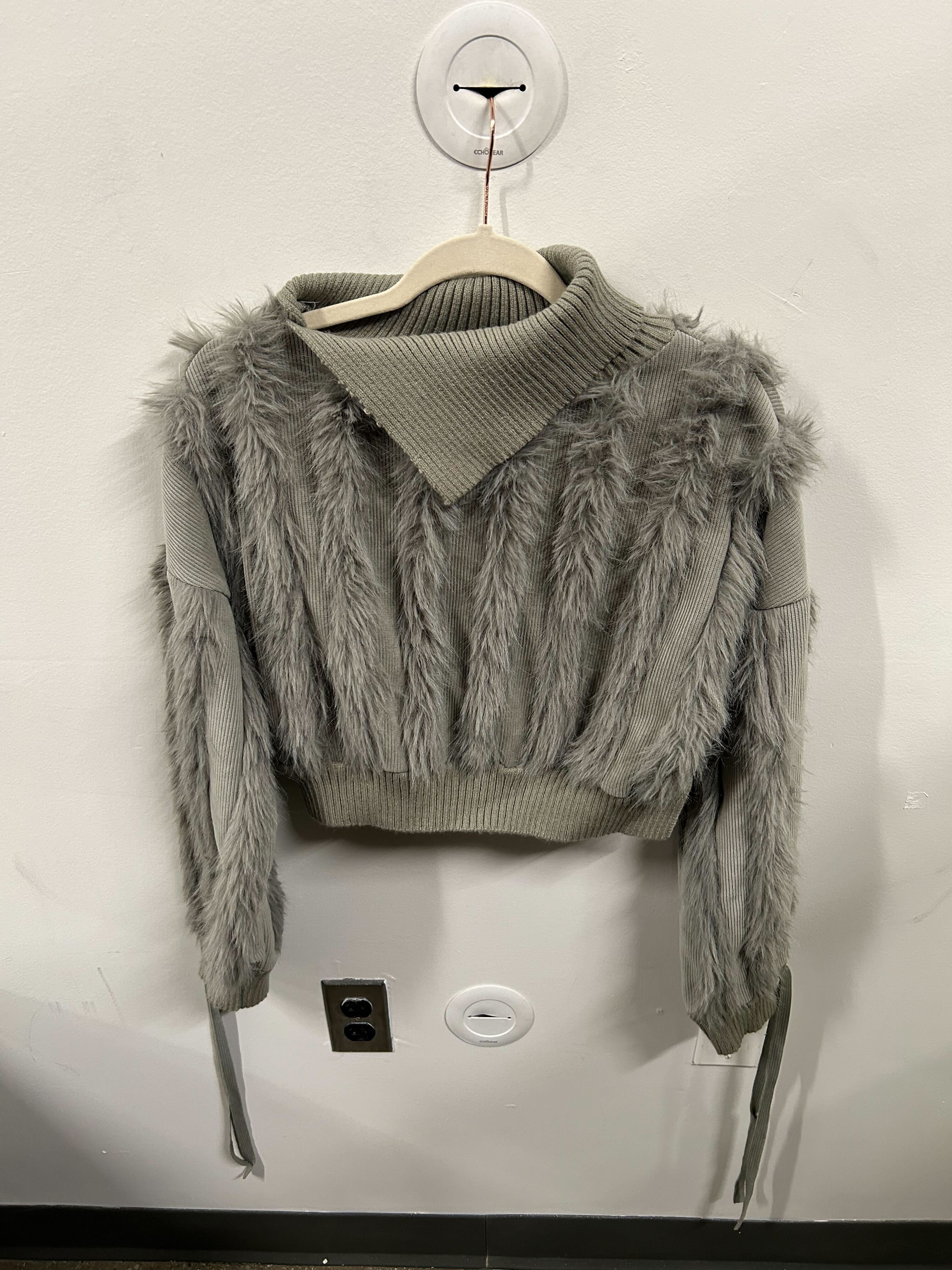 The Fara Textured Funnel-Neck Sweater