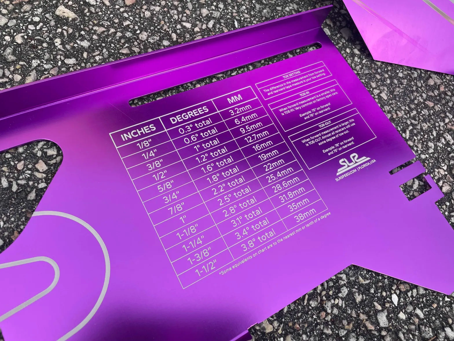 SLR Toe Measurement Plate for Racing & Drifting