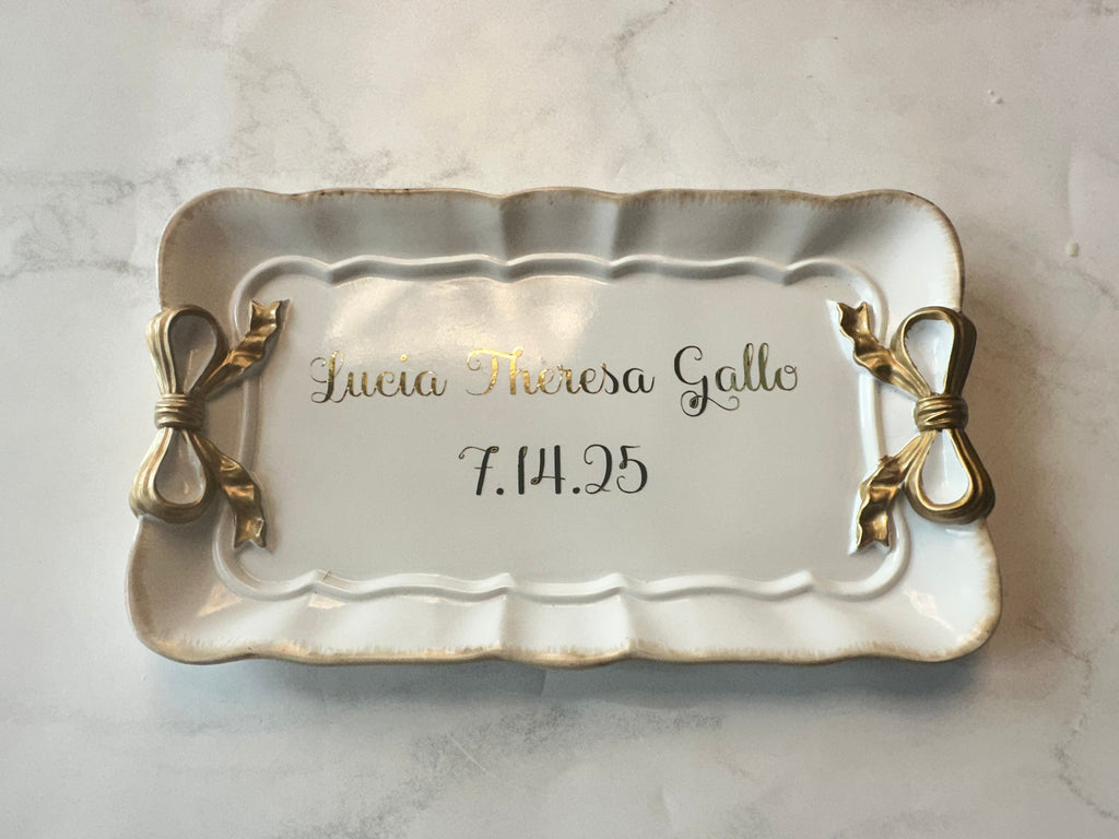 Personalizable: Coquette Bow Trinket Dish