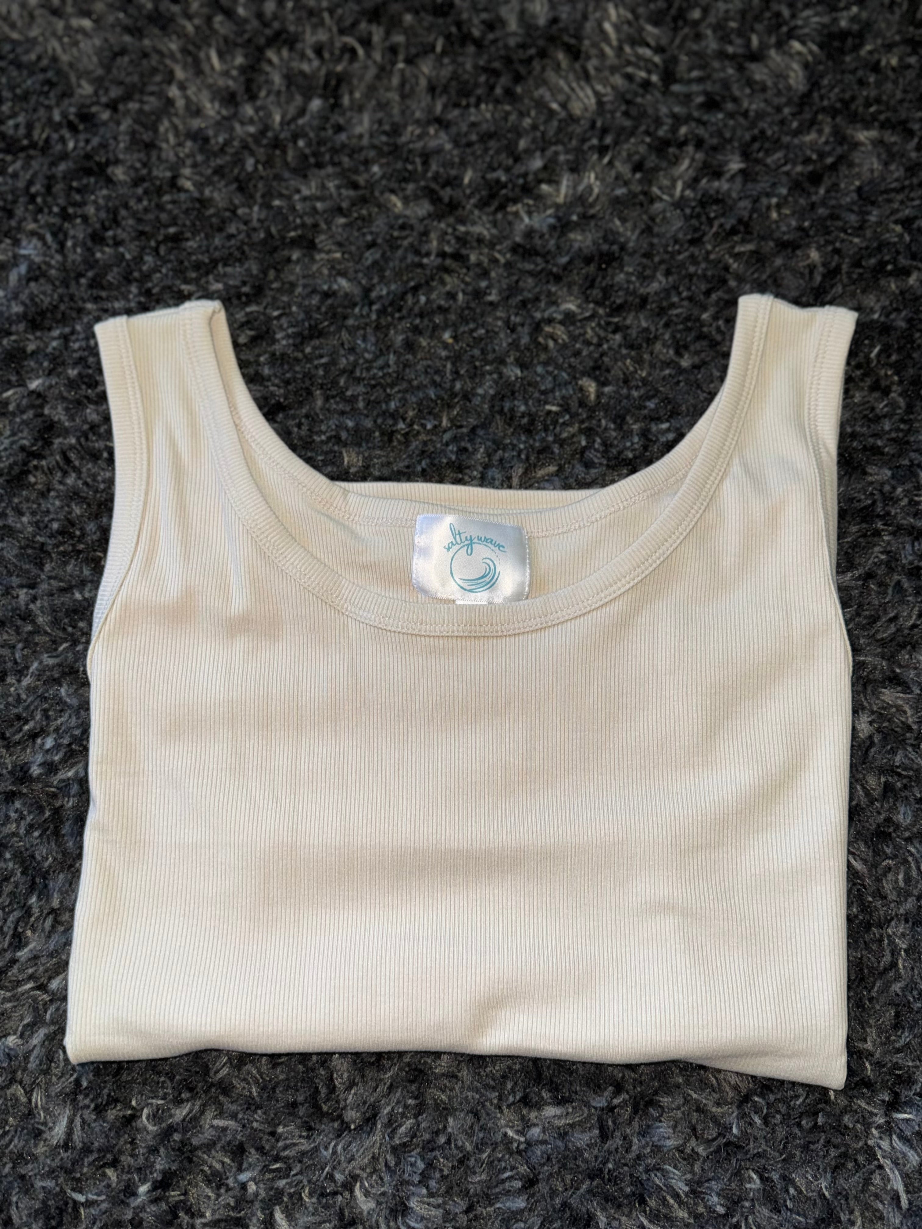 Hold Tight Tank Top in Sand Beige